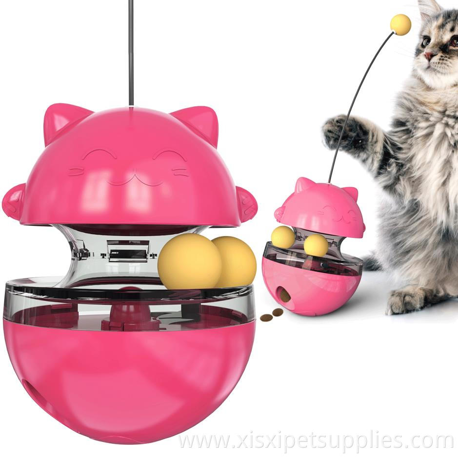 Wholesale Cat Shaking Toy Pink Blue Yellow Green Pet Toy Ball
